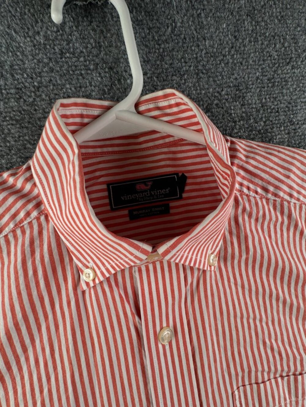 Vineyard Vines Murray Shirt Men Small Orange Striped Long Sleeve Button Preppy - Picture 7 of 12